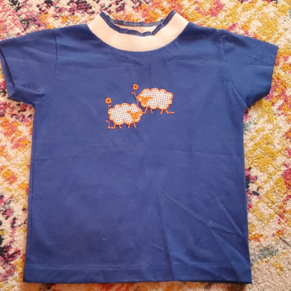 Healthtex Blue T-Shirt with Sheep Design